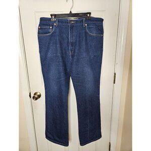 Levi's 517 Jeans Mens 40x32 Bootcut Mid Rise Dark Wash Blue Denim